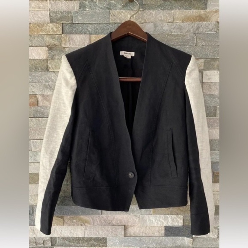 Helmut Lang CottonLinen Colourblock Blazer